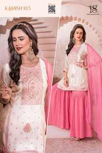 Traje Sharara, Vestido Sharara Pakistaní, Trajes Gharara para Mujer, Ropa India Pakistaní, Traje Gharara Indio - Product Image 4