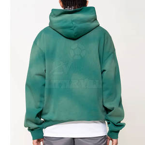Usine directe confortable hommes Sun Faded Hoodies nouveau Design meilleur prix ODM approvisionnement tissu polaire pour l'hiver - Product Image 5