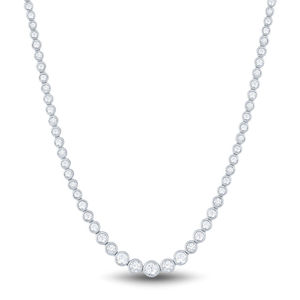 Elegant Moissanite <b>Tennis</b> <b>Necklace</b> Iced Out Hip Hop Jewelry In 925 Silver USA Trendy Chain for <b>Men</b> Women - Product Image 1