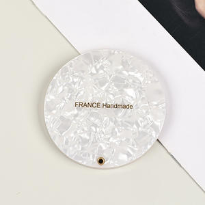 Espejo de Mano Redondo de Acrílico con Patrón de Mármol, Espejo de Belleza Portátil al por Mayor - Product Image 3