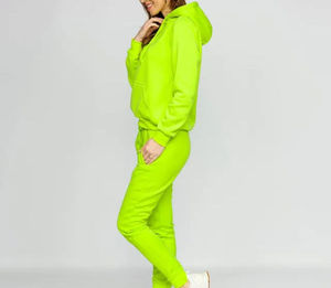 Conjunto Deportivo Informal de Dos Piezas para Mujer, Sudadera y Pantalón, Tejido Suave y Cómodo para Gimnasio, Aire Libre y Viajes - Product Image 2