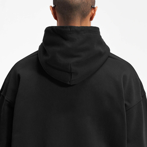 Sudadera con capucha extragrande de algodón 100% personalizada para hombre, de peso pesado cuello con capucha, estampado en relieve, hombros caídos, bolsillos, Invierno 2025 - Product Image 4
