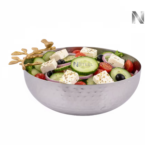 Frutero Decorativo para Centro de Mesa, Frutero Pequeño Creativo de Lujo, Tazón para Mezclar de Acero Inoxidable - Product Image 1