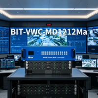 Controlador de Video Wall HDMI con Pantalla LCD y Teclado, para Divisor de Video 4K60, Modos Combinados 2X2+2X2, FCC/CE