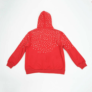 เสื้อฮู้ดดี้สตรีทแวร์ผ้าฟลีซหนานุ่มทรงโอเวอร์ไซส์สำหรับผู้ชาย ยี่ห้อ Stitchmode รุ่น Winter พร้อมปักลายเชนีลแบบกำหนดเองและประดับด้วยคริสตัลทั้งตัว - Product Image 6