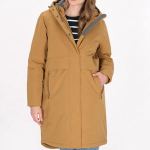 Venta caliente último logotipo personalizado Beige Mujer Única Parka Puffer chaqueta y acolchado burbuja abajo invierno abajo chaquetas para mujeres - Product Image 1