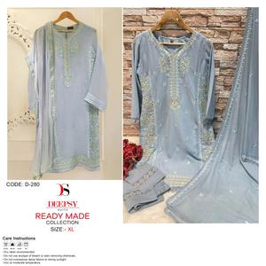 Couleur étonnante vente chaude fantaisie tendance indienne traditionnelle Georgette Salwar Kameez avec Dupatta et broderie travail à bas prix - Product Image 3