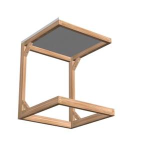 โต๊ะข้างทรงสี่เหลี่ยมพร้อมท็อป MDF K/D - Product Image 2