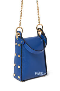 Italian Handmade Genuine Leather <b>Mini</b> Top Handle <b>Bag</b> with Bee Snap Closure - Product Image 3