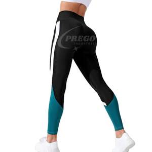 Top Quality Solid High Waist Drawstring Yoga Pants <b>Leggings</b> for <b>Women</b> Tummy Control Eco-Friendly Workout - Product Image 3