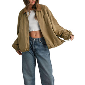 Vestes pour femmes toile de coton personnalisé Vintage High Street Patchwork respirant veste en toile de coton pour les femmes - Product Image 5