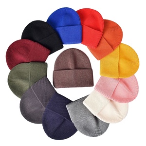 Bonnets personnalisés de haute qualité, hommes, femmes, unisexe, motif uni, bonnet de sport d'extérieur, bonnet chaud décontracté, tricot uni - Product Image 1