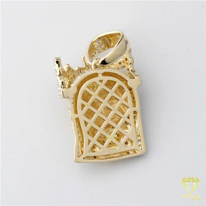 VVS Lab Grown Cubic Zirconia Jesús colgante dos tonos declaración religiosa joyería corona espinas encanto finos dijes colgantes - Product Image 2