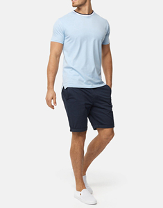T-shirts pour hommes à manches courtes en polyester/coton, respirants, de haute qualité, avec logo personnalisé, couleur personnalisée, coupe classique, col rond - Product Image 2