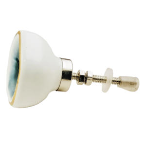 ลูกบิดเซรามิกสีเทอร์ควอยส์สีทองแบบโมร็อกโก558มือจับลิ้นชักตกแต่งบ้านแบบดึงสำหรับห้องครัวห้องนอนห้องน้ำ - Product Image 3