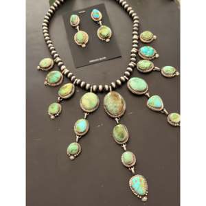 Ensemble de colliers Betta Lee en turquoise de la montagne Sonora et argent sterling, bijoux de collection culturelle - Product Image 4