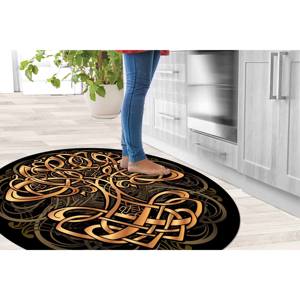 Tapis imprimé - Tapis Arbre de Vie, moderne, facile à nettoyer, cadeau de pendaison de crémaillère, avec tapis à poils doux - Product Image 2