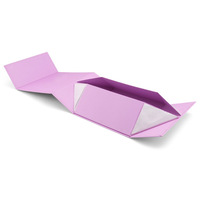 Papier kraft rose plat de haute qualité pour bijoux de nouveau-né petite boîte cadeau de parfum emballage de luxe coffrets cadeaux magnétiques en carton personnalisés