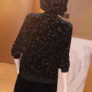 Cárdigan de cuero genuino para mujer, chaqueta con cremallera, estampado en caliente, ropa de abrigo informal para primavera, verano, invierno, gasa, protección solar - Product Image 3