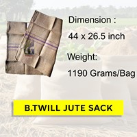 Sacs en jute sergé B. de 44x26,5 pouces, 1190g, qualité alimentaire pour noix de cajou et maïs, fournisseur en gros de sacs Goodman Global Bangladesh