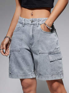 Pantalones cortos de algodón para mujer Casual cintura elástica pantalones cortos sueltos transpirable verano entrenamiento ropa de casa - Product Image 4