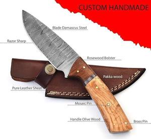 มีดใบตายเหล็ก 12c27 ฟอร์จเกรดอุตสาหกรรม ขนาด 6 นิ้ว ยี่ห้อ Nordic Forge ด้ามไม้ ปลอกหนังแนวตั้ง รับผลิตแบบ OEM - Product Image 2