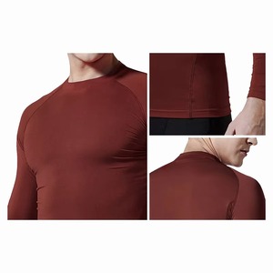 Chemise à manches longues de compression légère et personnalisable pour hommes Couche de base respirante à séchage rapide pour Gym Running Jogging Clothes - Product Image 6
