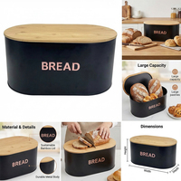 Boîte à pain d'angle moderne en métal pour cuisine avec couvercle en bambou, pliable et isolée, rangement de cuisine