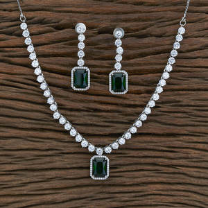 ชุดสร้อยคอพร้อมแผ่นชุบโรเดียม427543เครื่องประดับแฟชั่นเทียมขายส่งในอินเดีย - Product Image 5