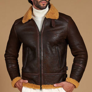 Nouveauté Veste en cuir pour homme de haute qualité Broderie épaisse Fermeture éclair Veste en cuir de moto pour homme - Product Image 1