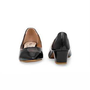 Chaussures plates confortables noires WN7380 Court - Product Image 2