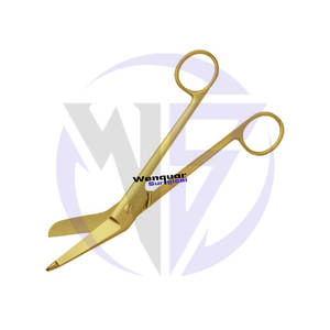 Ciseaux chirurgicaux manuels Wenquar 5,5 pouces en acier inoxydable de qualité supérieure, ciseaux à pansements dorés, instruments les plus vendus, personnalisables - Product Image 1