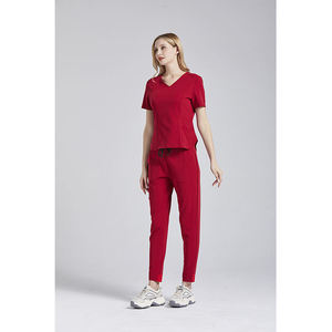 Ensemble de gommage athlétique moderne de nouvelle qualité pour les femmes-Pantalon de gommage moderne à col en V pour le yoga - Product Image 6