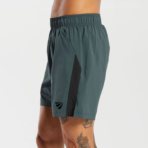 Pantalones cortos de gimnasio 2 en 1 de calle alta para hombre personalizados al por mayor algodón de secado rápido con bolsillos en la cintura elástica estilo motorista de moda - Product Image 3