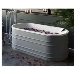 Bañera de chapa metálica para baño de la mejor calidad con acabado blanco para decoración de baño Fabricante y mayorista - Product Image 1