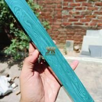 Bloque de piedra turquesa reconstituida de remolino verde 36x36x300mm para mangos de cuchillos, fabricación de bolígrafos, incrustaciones de joyería y aplicaciones artesanales