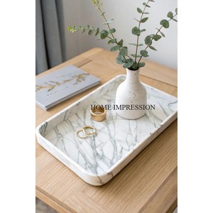 Advantageous New Arrival Modern Non-Toxic Party Decorating Food Dessert Serving Trays <b>Large</b> Size Brown <b>Marble</b> Food Snacks Server - Product Image 6
