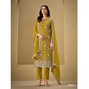 Adorable mujer boda fiesta moda ropa paquistaní bordado Salwar Kameez traje conjunto a la venta disponible a los mejores precios - Product Image 1