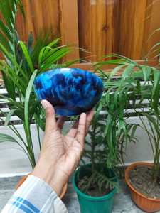 Mini vajilla de resina Azul Ecológica de primera calidad, cuencos de servicio de Color Aqua Swirl brillante para ensalada, alimentos de frutas, hogar, Hotel, restaurante - Product Image 6