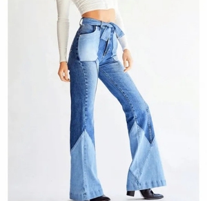 กางเกงขาบานเอวสูงผ้าเดนิมเอวสูง - Product Image 2