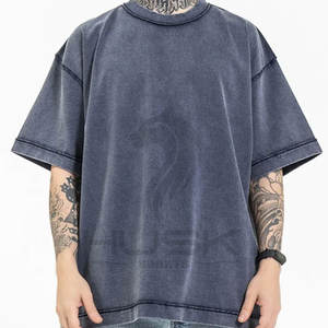 T-shirts personnalisés 100% coton T-shirt délavé vintage surdimensionné à épaules tombantes - Product Image 1