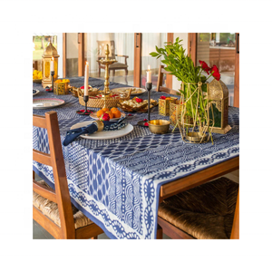 Budget Friendly 100% Cotton Embroidered <b>Beige</b> Table Cloth 60x90 Inches Quick Dry Machine Washable Ideal For Home Entertaining - Product Image 5