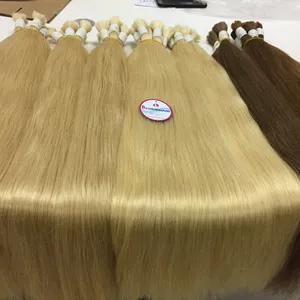 BULK biondo russo colore 613 AFRO crespo all'ingrosso vergine grezzo VIETNAM estensioni dei capelli fornitore pieno cuticola allineato capelli