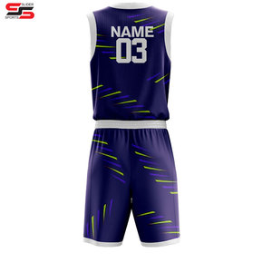 Uniformes de basket-ball personnalisés avec logo et numéro d'équipe, imprimés sur mesure, 100% polyester respirant, sans manches, vente en gros - Product Image 6
