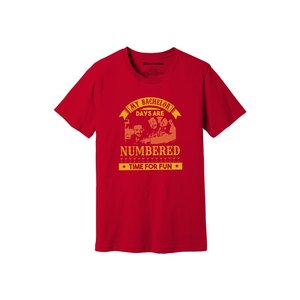 Camiseta de tela de algodón 100% con estampado de temas de fiesta 160-180 a GSM pesado 12 colores disponibles Personalice su propio diseño y colocación - Product Image 2