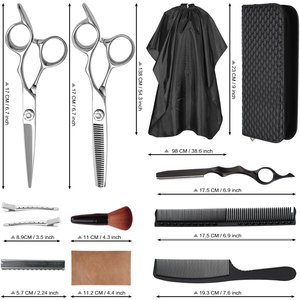 Kit de corte de adelgazamiento de cabello profesional de 6 pulgadas Tijeras de peluquería de acero inoxidable Premium con borde afilado Tipo de belleza - Product Image 2