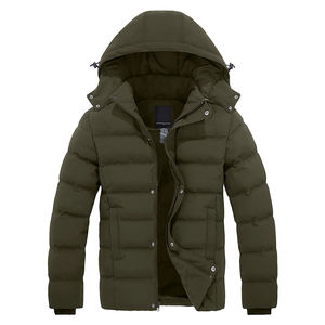 Veste d'hiver en toile légère antibactérienne écologique de haute qualité personnalisable Style bouffant col montant fermeture éclair en plein air - Product Image 1