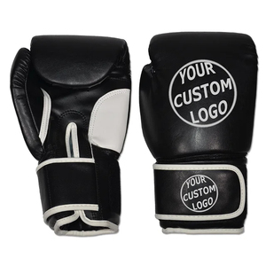 Guantes de Boxeo de Cuero PU Personalizados al por Mayor, Negros, Guantes de Combate de Muay Thai MMA - Product Image 2