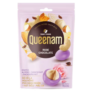 Vente en Gros de Chocolat Dragée OEM HALAL Rose Enduit de Chocolat Amande Noix de Cajou Noix de Macadamia 150G Collations Bonbons Bon Prix - Product Image 1