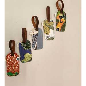 Ensemble de 5 étiquettes de bagages écologiques, élégantes, personnalisées, imperméables, impression de logo personnalisé, motif floral, microfibre synthétique - Product Image 2